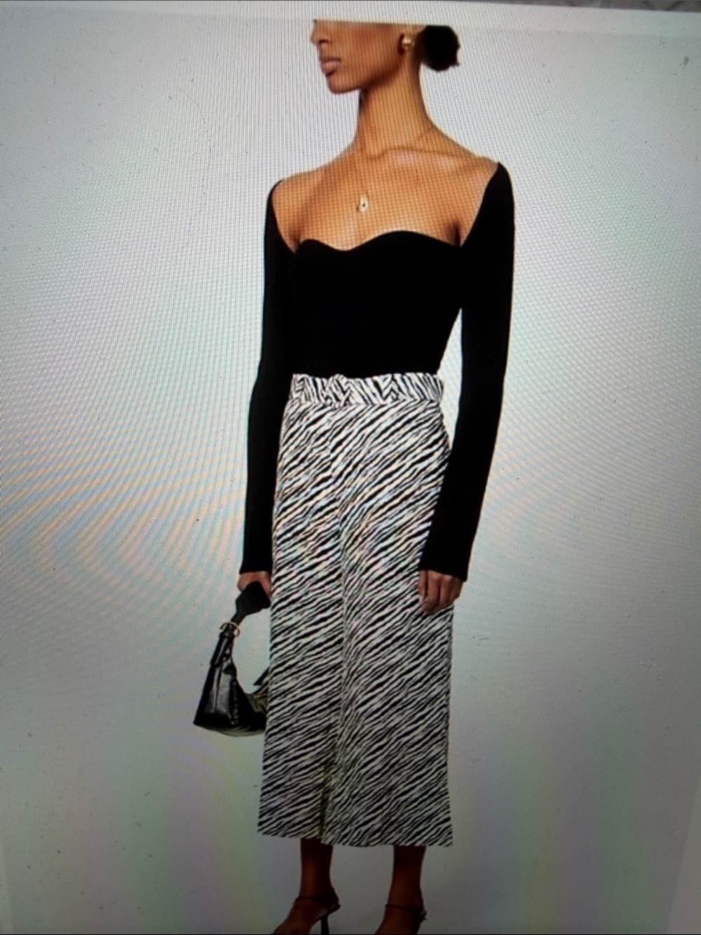 Faithfull the Brand sz 6 (Med) 100% Linen Wide Leg White & Black Zebra pants